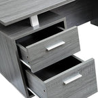 Techni Mobili Modern Office Desk with Storage, Gray