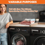 Washer Dryer Countertop, Wooden Laundry Countertop Set of 2 Dryer Storage Shelf for Laundry Room Organization (27.5" x 54") (Natural)
