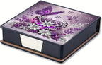 Butterfly Diamond Painting Kit Note Box,Memo Paper Storage Box Diamond Art,Sticky Note Holder Diamond Art,Diamond Painting Memo Pad For Office Desk. (butterfly2)