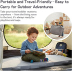 Tiita Foldable Floor Mattress for Kids -Daycare Sleeping Plush Futon or Floor Mat with Storage Bag, Toddler Floor Nap Mat, Portable Toddler Travel Mattress for Camping & Guest Use, Playroom, Grey
