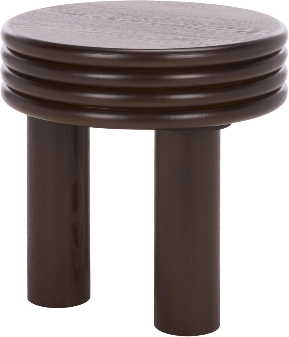 SAFAVIEH Home Collection – Ohana Dark Brown Accent Table, Sculptural Round Si...