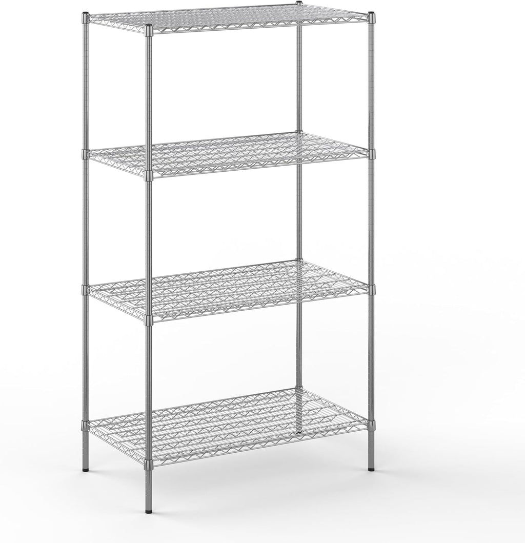 24" Deep x 42" Wide x 74" Height Wire Shelving Kit | 4-Tier | NSF Commercial Storage Rack Unit