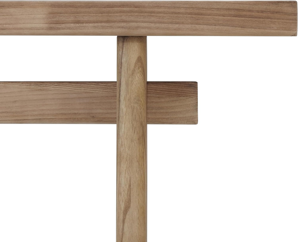 59.25" Long Console Table with Geometric Silhouette, Modern Wooden Hallw...