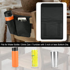 Cosmos Chair Armrest Side Organizer Bedside Caddy Organizer Wheelchair Side Storage Bag Bedside Remote Holder Water Bottle Cell Phone Holder for Couch Recliner Sofa Wheelchair, 10 inches Wide