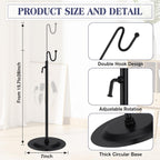 Therwen 6 Pcs Bag Display Stands Purse Display Stand Adjustable Height Handbag Holder for Home Boutique Store Counter Retail(Black)