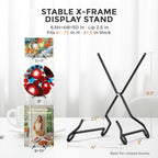 TR-LIFE Plate Stands for Display, 6.5 inch, 2 Pack, Metal Picture Holder Easel Stand for 6–12 in Plates, Frames and Books, up to 1.5 in Thick