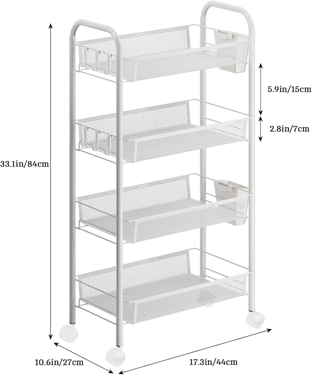 Fruit Vegetable Storage Basket, 3/4/5 Tier Stackable Metal Mesh Storage Baske...