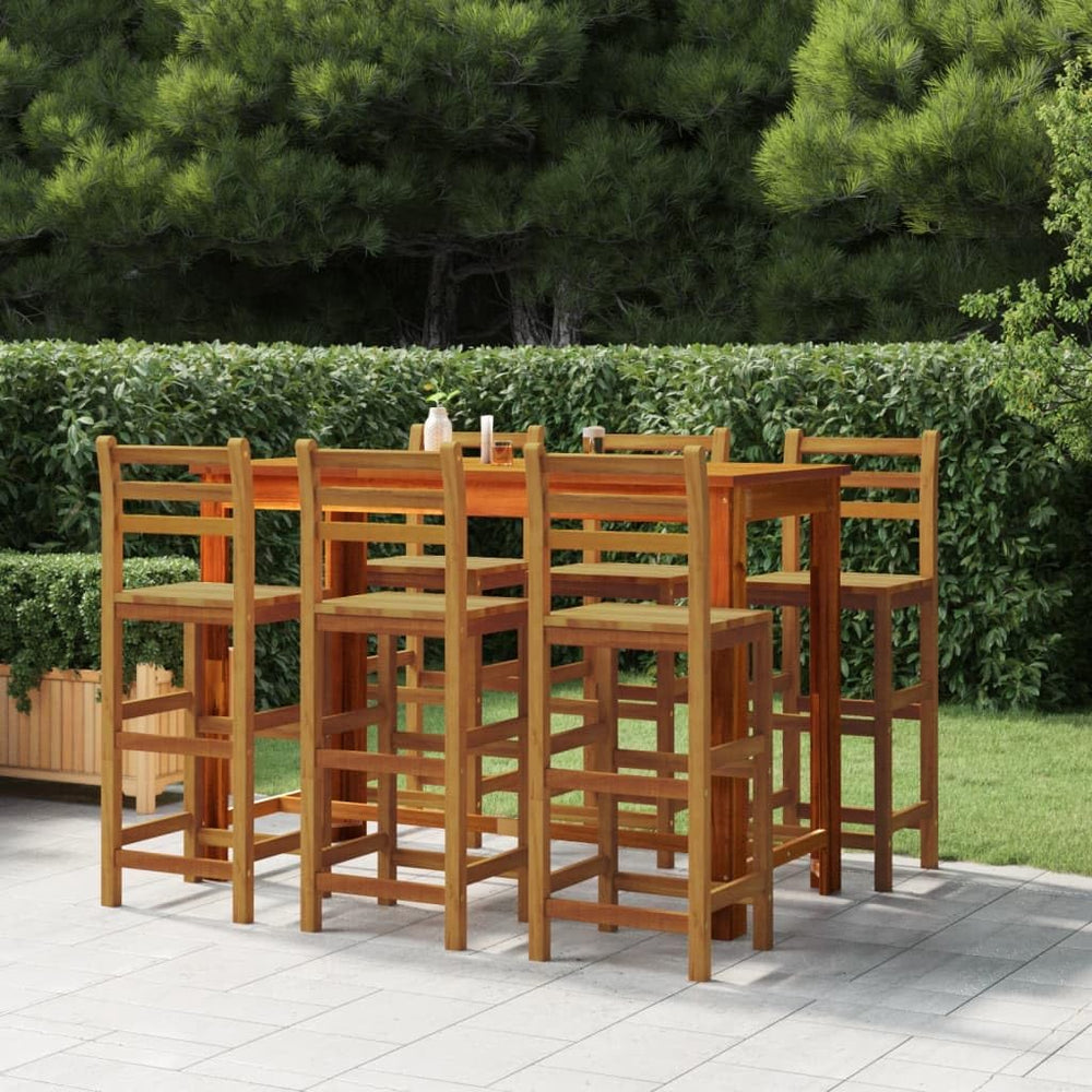 vidaXL Bar Stools 6 pcs Solid Wood Acacia