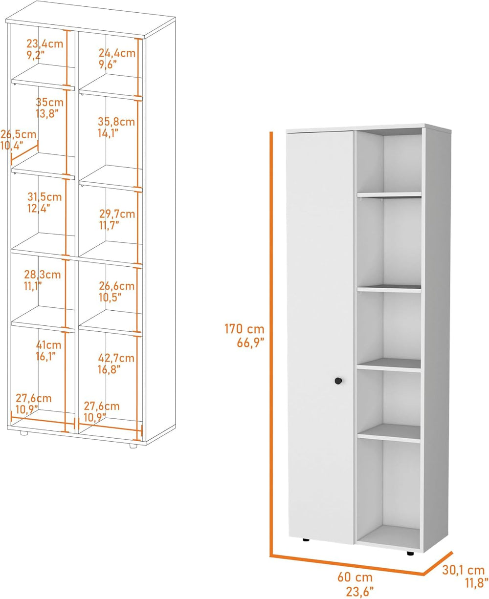 White 1 Door Kitchen Pantry