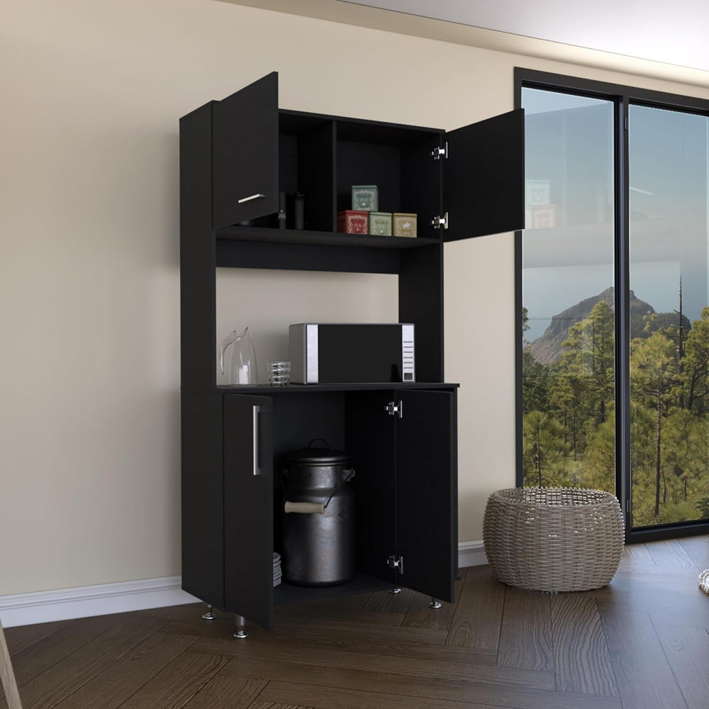 37.4" D*15.7" W*70.9" H Kitchen Pantry with 2 Shelves, 2 Doubl...