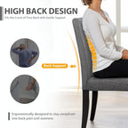 FDW Dining Chairs Set of 4,Dining Room Chairs Kitchen Chairs Elegant Design Modern Fabric Upholstered Dining Chairs,Fabric Grey