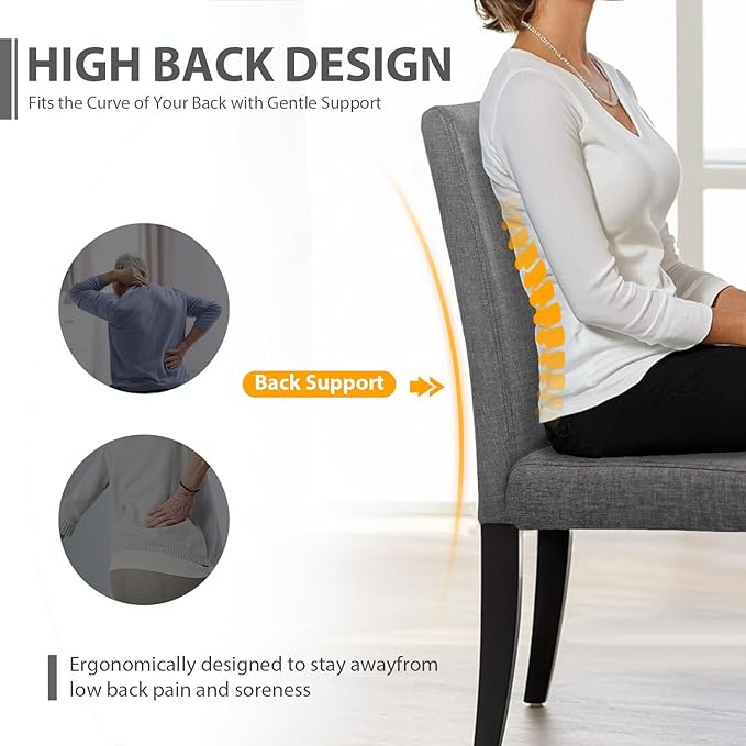 FDW Dining Chairs Set of 4,Dining Room Chairs Kitchen Chairs Elegant Design Modern Fabric Upholstered Dining Chairs,Fabric Grey