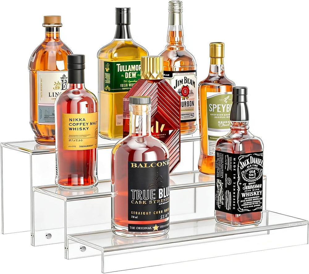 JUESHA 3 Tiers Bar Shelves for Liquor Bottles (Patent: D1076520S) | 15" ...