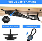 ZZM Privacy Mesh Cable Manager, Under Desk Wire Net, 26 x 10 Inches, Black