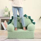MOMCAYWEX Comfy Toddler Chair, Snuggly Kids Armchair, Green Dinosaur