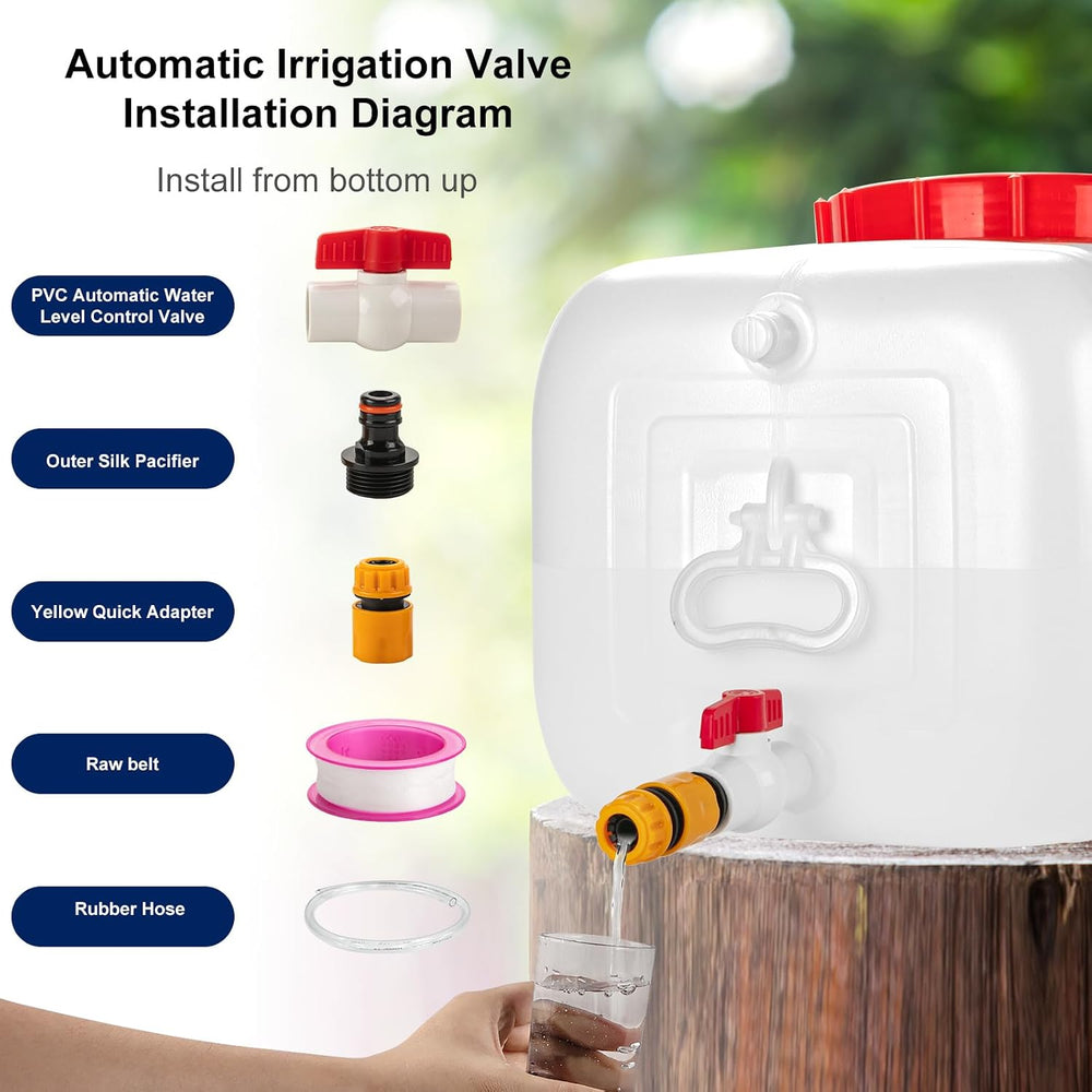 Water Storage Container for Camping, 6.6 Gallon Water Tank with Faucet, Porta...