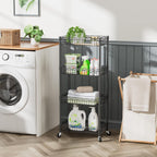 SINGAYE Shelf Closet Wire Shelving：Adjustable Metal Unit for Laundry Room Organization Bathroom Kitchen Home Storage with Wheels Pantry Rack Shelves