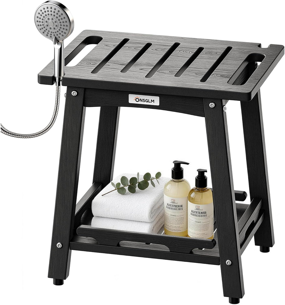 Shower Bench Seat, Non-Slip Shower Benches for Inside Shower to Sit on, HDPE ...