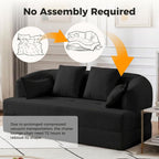 70" Convertible Sofa Bed, Chenille Boneless Comfortable Sleeper Futon | Sleeper Sofa Cloud Couch with 4 Pillows, Soft Love Seat Living Room, Bedroom, Small Spaces, No Assembly