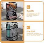 BESPORTBLE Foldable Laundry Basket with Handles Large Capacity Mesh Clothes Storage Container Portable Collapsible Hamper for Home Camping Dorm Travel Space-saving Organizer