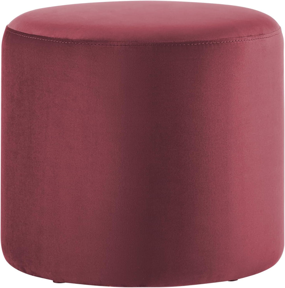 Studio Living® 19” Wentworth Ottoman Round Soft Velvet Bench, Stationary Otto...