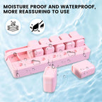 Pill Organizer Easy-Slide Lid, Removable 7 Day 1 Time a Day Pill Box, Large Travel Pill Case, Week Once Daily Medication Dispenser, Pill Container Holder for Supplement, Vitamin, Pink