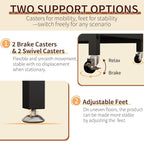 METYERRY Bakers Rack with Power Outlet,Adjustable Microwave Stand with Storage,3-Tier Kitchen Shelves,Microwave cart Suitable for Kitchen,Dinning Room,Coffee Bar,Living Room,Rustic Brown