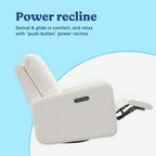Graco Teddi Nursery Power Recliner Swivel Glider, Ivory Boucle | Electronic Power Recline, OEKO-TEX 100 Certified, USB-A & USB-C Charger, Premium Cushioning & Comfort, Glider Rocking Chair