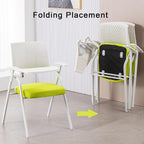 Folding Office Chair with Right Handed Tablet Arm, Comfortable Foldable Indoor, Portable Folding(Blue)