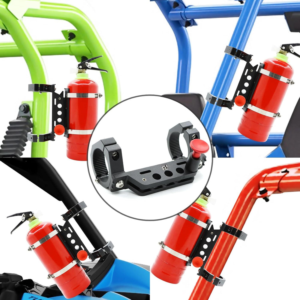 CNC Aluminum UTV Fire Extinguisher Mount Kit, Adjustable Roll Bar Fire Exting...