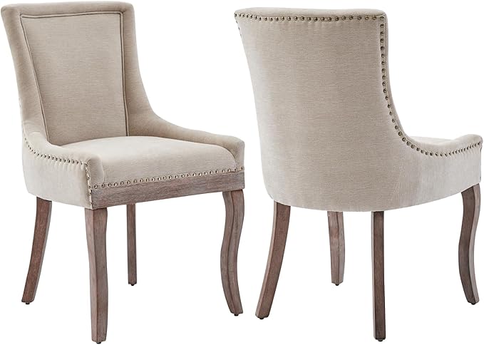 Modern Dining Chairs Set of 2, High Back Dining Chairs Side Chairs with Solid...