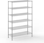 21" Deep x 54" Wide x 86" Height Wire Shelving Kit | 6-Tier | NSF Commercial Storage Rack Unit