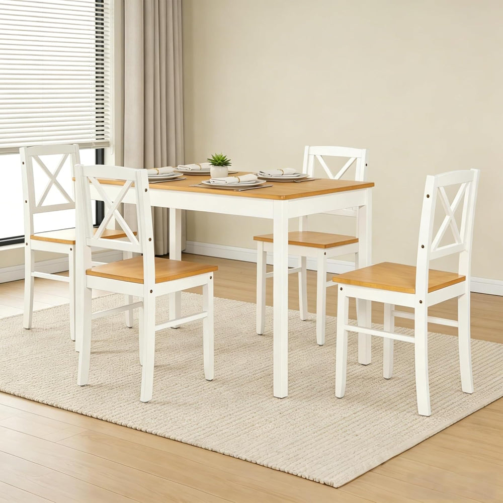 Harper & Bright Designs 5-Piece Dining Table and Chair Set for Apartment ...