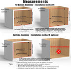 22”W x 21”D x 3”H Soft Close Slide Out Wood Drawer Organizer for Kitchen, Bottom and Side Assembly (Cabinet Opening>23.5 inches for Bottom Assembly, Opening= 23 inches for Side Assembly)