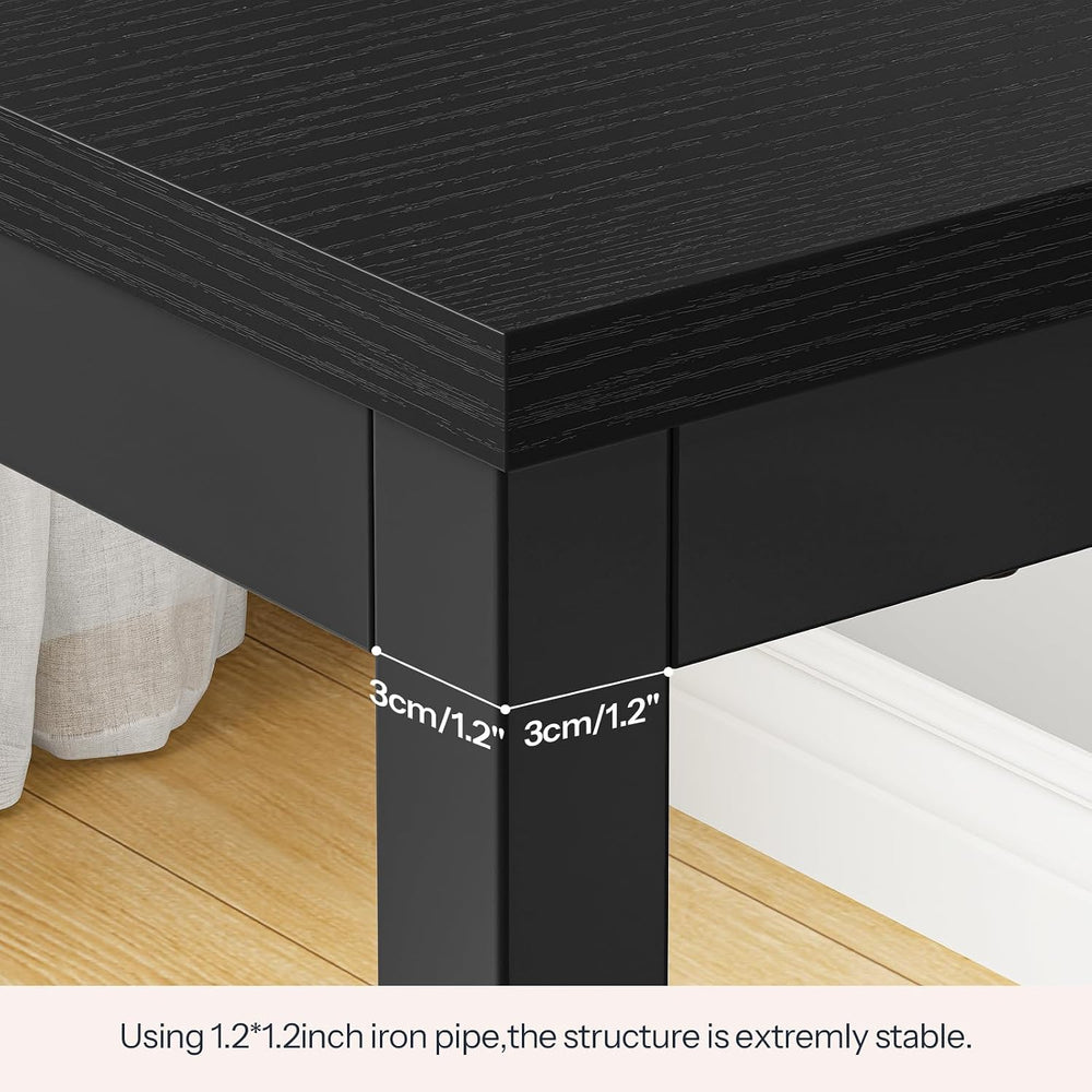 HOOBRO Bar Table and Chairs Set, 47.2" Rectangular Pub Table with 2 Stoo...