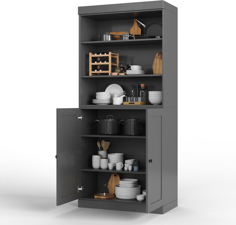 Palace Imports 100% Solid Wood 32"" Pantry Cabinet with Shaker Door...