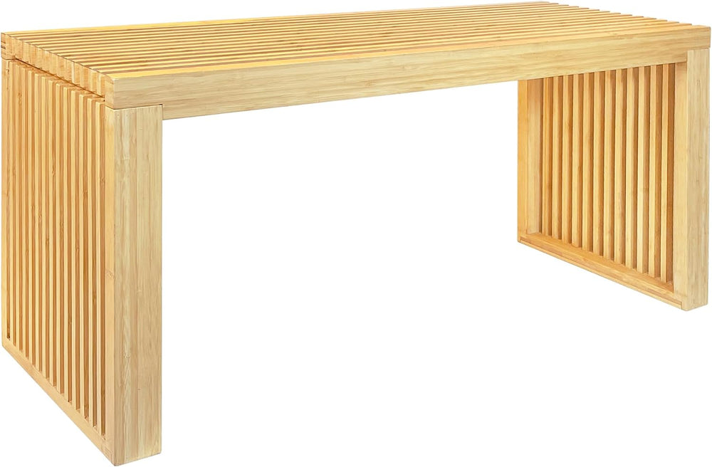 Bamboo Dining Bench, Wood Bench, Bench Seat Wooden for Kitchen, Living Room, ...
