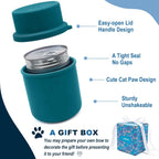 Original Canned Dog Food Storage Container | Silicone Can Cover Pet Food Sealer | BPA Free, Airtight, Dishwasher & Freezer Safe (Dark Blue)