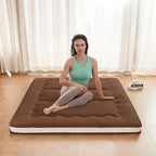 Dr.Futon Japanese Floor Futon Mattress Extra Thick Folding Roll Up Bed Topper Mat for Guest,Lounger and Tavel