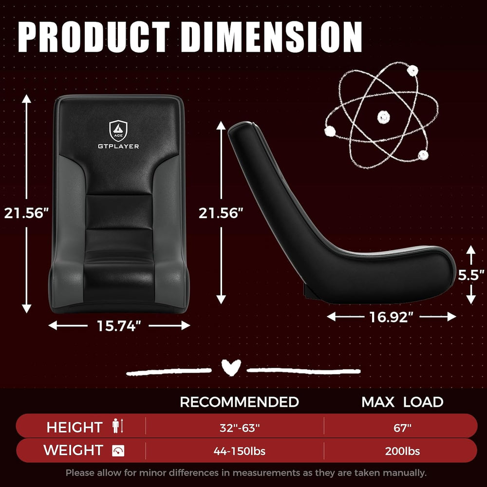 GTPLAYER Floor Rocker Gaming Chair – Adjustable Angle Limiter, Ultra Lightwei...