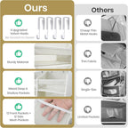 HOMELUX THEORY Over The Door Organizer Hanging - 50lbs Load 6 Large Front & 12 Side Pockets, 1 Pack Over The Door Shoe Organizer, Hanging Closet Organizer For Toys, Diaper, Sewing (XL, Dark Gray)