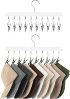 StorageWorks Hat Rack, Closet Organizer and Storage for Baseball Caps,Set of 2 with 10 Adjustable Stainless Steel Clips, Fits All Caps, White