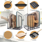 Cutting Board Organizer,Kitchen Cabinet Organizer,Divided Rack with 5 Slots for Baking Trays,Space-Saving Kitchen Storage for Cookie Sheet,Thin Pans and Baking Sheets Holder (small-1pcs)