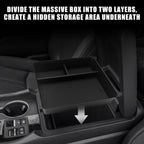 Muslogy for Pilot Center Console Organizer & Dash Storage Tray & Magnet Armrest Hidden Storage Compartment 3PCS Set Compatible with Honda Pilot 2025 2024 2023(Console +Dash Tray+Hidden Organizer)