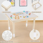 DOREROOM Kids Table and 4 Chairs Set, Height Adjustable (17.7"-26.1") Toddler Table and Chair Set, Multi-Activity Table with Graffiti Desktop, Children’s Table and Chairs for Classroom, Home & Daycare