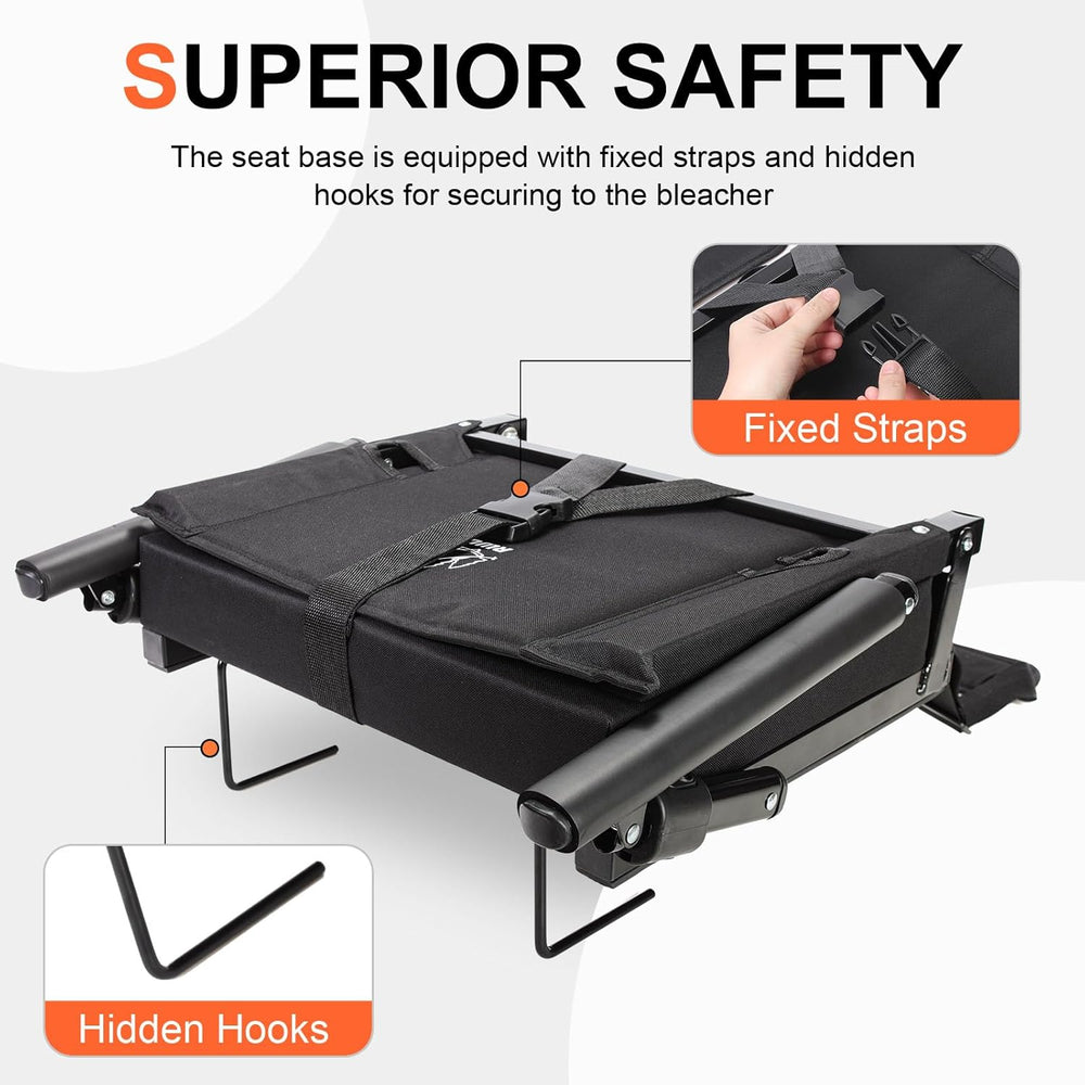 Padded Stadium Seats with Back Support and Cushion