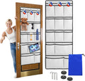 Magnetic Cruise Door Organizer – 13-Pocket Hanging Storage with 2 Large Shoe Pockets, No Hook Needed, Includes 3 Bonus Hooks, 2025 2026 Cruise Ship Essentials for Cabin, Bathroom, or Closet Use