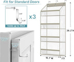 AOODA Clear Over the Door Hat Racks for Baseball Caps, Hold 48 Caps Hat Storage Organizer for Closet Wall, Deep Pockets Hanging Snapback Holder Shelves with 3 Hooks, Grey