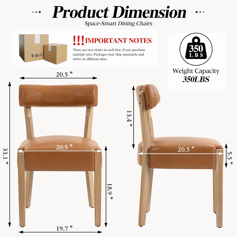 ZJhome Modern Dining Chairs Set of 8 Mid-Century Modern Faux Leather Upholste...