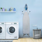 ORLESS Over The Door/Wall Mount Ironing Board Hanger, Laundry Room Iron and Ironing Board Caddy Storage Holder (White)